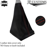 RED STITCH FITS PEUGEOT 306 1993-2002 REAL LEATHER  GEAR GAITER TOP QUALITY