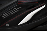 RED STITCH 2X FRONT DOOR ARMREST SKIN COVERS FITS VAUXHALL OPEL ADAM 12-15