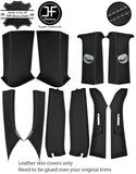 GREY STITCH 2X A,B,C,D PILLAR KIT LEATHER COVERS FOR VW T5 TRANSPORTER