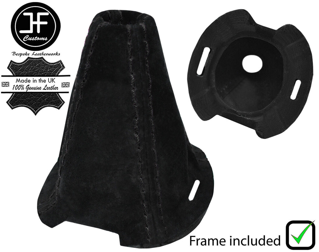 BLACK STITCH SUEDE SEMI AUTOMATIC GEAR GAITER + FRAME FOR SMART FORFOUR 04-07