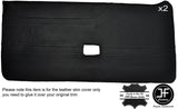 GREY STITCH 2X FULL DOOR CARD LEATHER COVER FITS ALFA ROMEO ALFETTA GTV