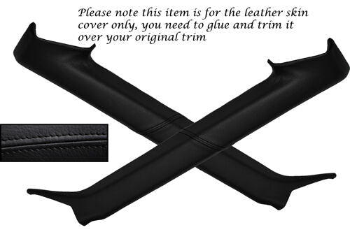BLACK STITCH FITS LOTUS ELAN M100 89-95 2X WINDSCREEN A PILLAR LEATHER COVERS