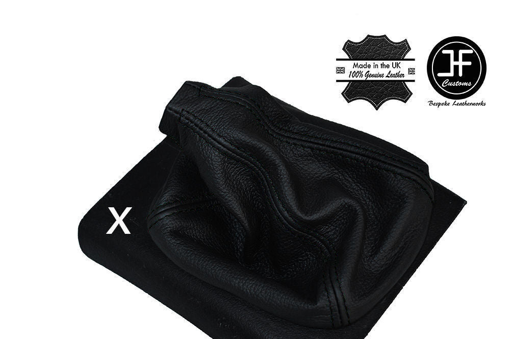 BLACK DOUBLE STITCH FITS VOLKSWAGEN VW GOLF 2 MK2 1982-1991GEAR GAITOR LEATHER