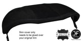 BLACK STITCHING BINNACLE SPEEDO HOOD REAL SUEDE COVER FITS JAGUAR F TYPE 12-17