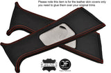 RED STITCHING 2X UPPER B PILLAR LEATHER COVERS FITS BMW 5 SERIES E39 96-2003