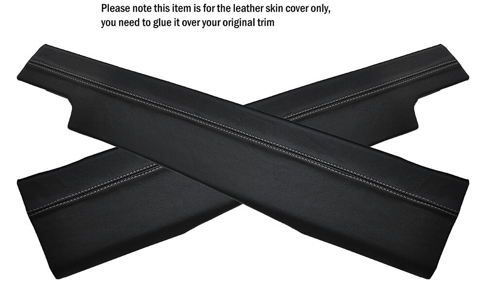 GREY STITCH 2X CENTER CONSOLE SIDE TRIM SKIN COVERS FITS NISSAN GT-R R35 09-15