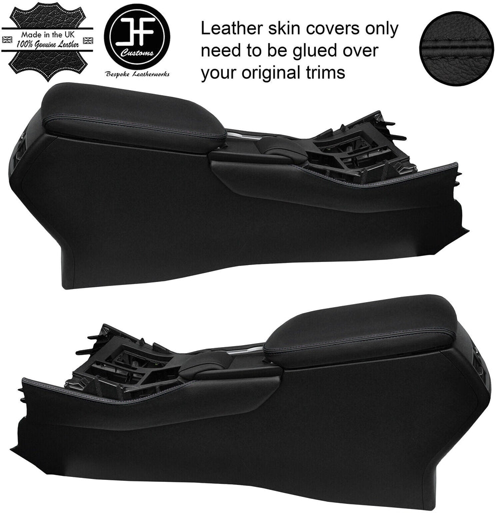 BLACK STITCH 2X CONSOLE SIDE TRIM & ARMREST LEATHER COVERS FOR LEXUS NX 14-18