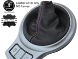 PINK STITCH TOP GRAIN LEATHER GEAR GAITER FOR TOYOTA GT86 SUBARU BRZ 2012-2017