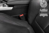 BLACK BLACK STRIPE 2X SEAT BELT LEATHER COVERS FOR BMW MINI R55 R56 R57 07-14