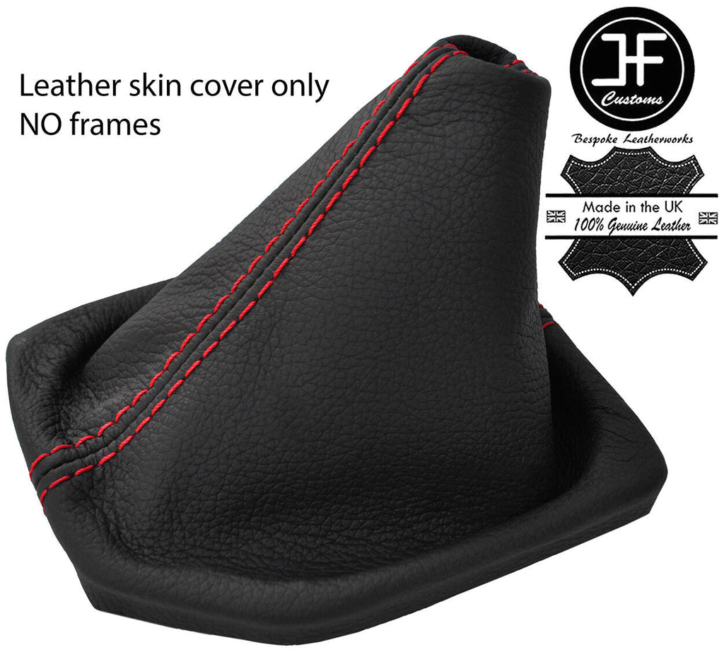 RED STITCH TOP GRAIN MANUAL LEATHER GEAR GAITER FITS KIA SPORTAGE 2015-2018