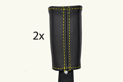 yellow stitch FITS HONDA CIVIC & CIVIC TYPE R 01-05 2X FRONT SEAT BELT COVERS