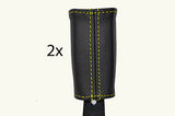 yellow stitch FITS HONDA CIVIC & CIVIC TYPE R 01-05 2X FRONT SEAT BELT COVERS