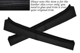BLACK STITCH 2X WINDSCREEN PILLAR LEATHER COVER FITS SRELIANT SCIMITAR GTE SE6