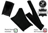 BLACK STICH SUEDE GEAR GAITER WITH FRAME+HANDBRAKE GAITER FOR HONDA CIVIC 88-95