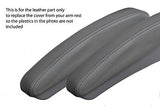 BLACK STITCH 2X GREY ARMREST SKIN COVERS FITS MERCEDES V CLASS VITO W638 96-03