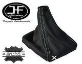 WHITE STITCH LEATHER GEAR STICK GAITER FITS MERCEDES S203 W203 C CLASS 00-07