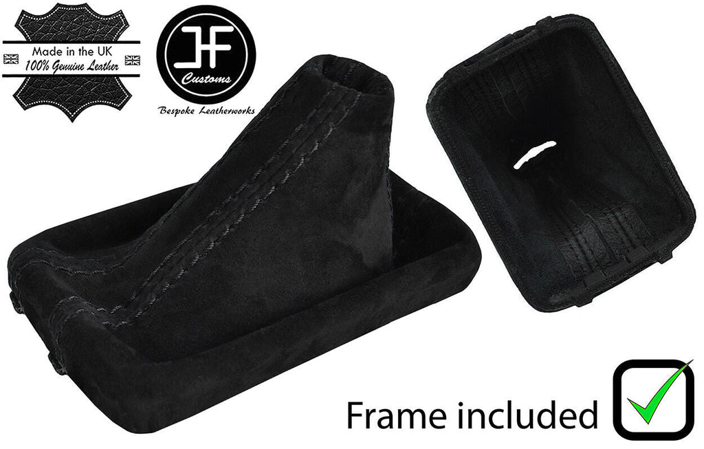 BLACK STITCHING SUEDE AUTOMATIC DSG GAITER + PLASTIC FRAME FOR VW POLO 6R 09-14