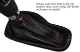 RED STITCH LEATHER AUTO AUTOMATIC GEAR GAITER FITS JAGUAR X-TYPE 2008-2010