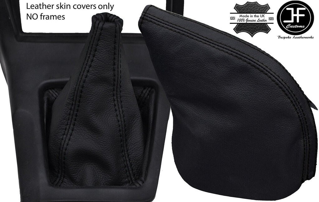 BLACK STITCH TOP GRAIN LEATHER GEAR HANDBRAKE GAITER FOR TOYOTA SUPRA MK3 86-93