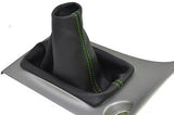 green stitch FITS TOYOTA COROLLA 2ZZ-GE T-SPORT LEATHER GEAR GAITER CUSTOM NEW