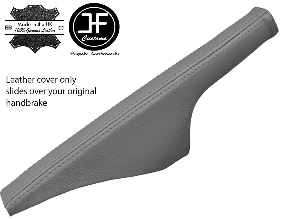 GREY REAL LEATHER FITS VW GOLF 4 Mk4 & BORA JETTA 1998-2003 HANDBRAKE COVER