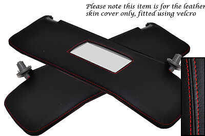 RED STITCHING FITS ALFA ROMEO 155 92-97 2X SUN VISORS LEATHER COVER ONLY