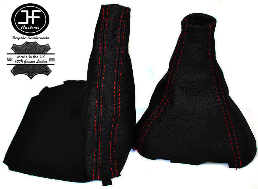 RED STICH LEATHER MANUAL GEAR HANDBRAKE SET FOR TOYOTA JZX100 CHASER 96-2000