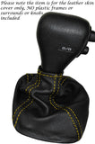 YELLOW STITCH AUTO AUTOMATIC LEATHER GEAR GAITER FITS MAZDA MX5 MK1 MIATA 89-97