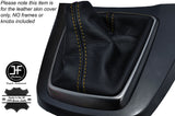 YELLOW STICH MANUAL LEATHER GEAR SHIFT BOOT FITS HYUNDAI COUPE GENESIS 2013-2016