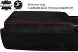 RED STITCHING REAL SUEDE ARMREST COVER FITS NISSAN 300ZX Z32 1990-1996