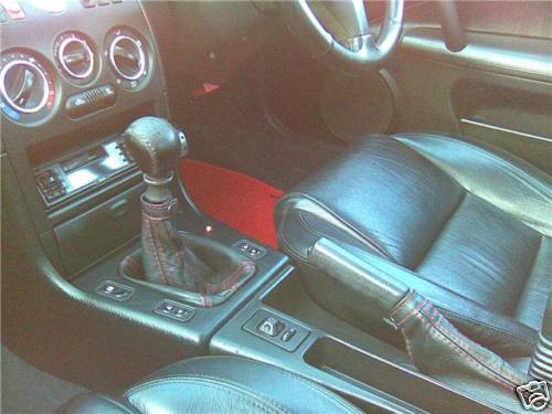 FITS FIAT COUPE GEAR & HANDBRAKE RED STITHING  GAITERS 95-01 CUSTOM NEW