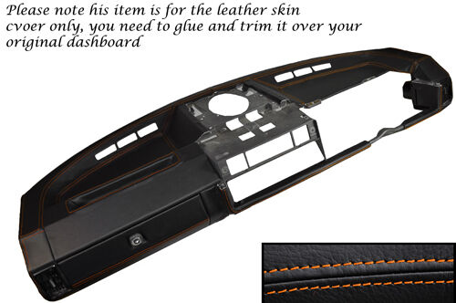 ORANGE STITCHING FITS TRIUMPH TR7 TR8 76-81 DASH DASHBOARD LEATHER COVER