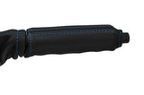 blue stitch FITS VW T4 TRANSPORTER CARAVELLE CAMPER LTHR HANDBRAKE HANDLE COVER
