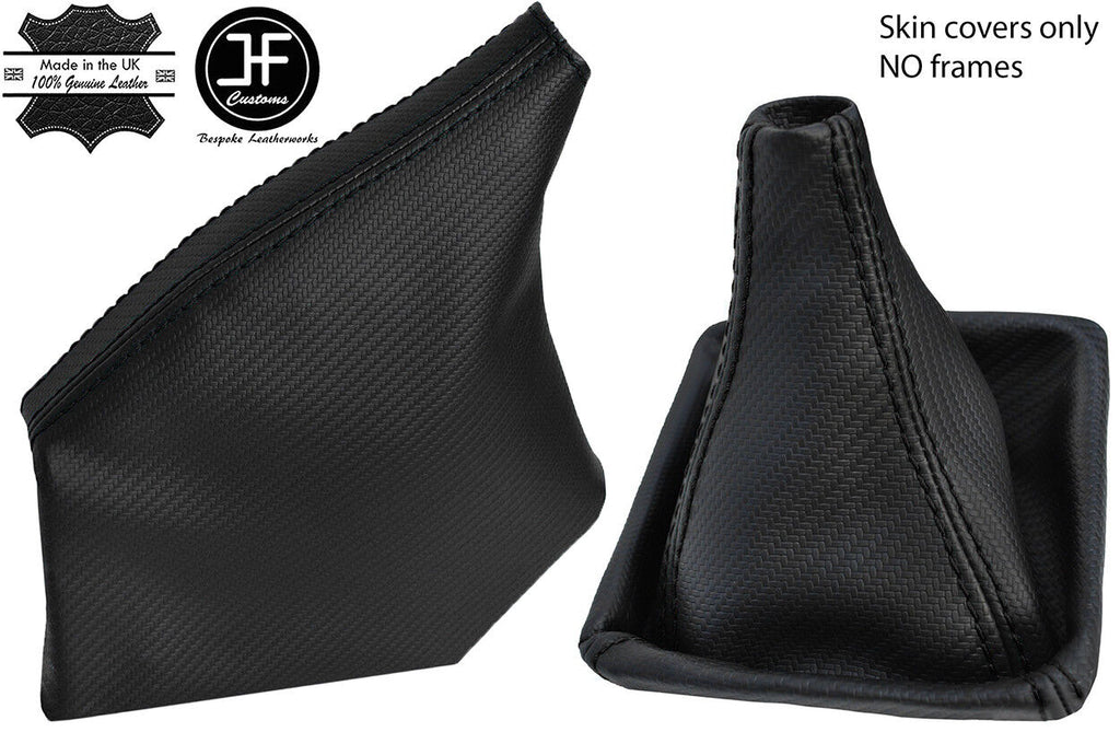 BLACK STITCH CARBON FIBER VINYL GAITER SET FOR SUBARU IMPREZA WRX STI 2008-2014