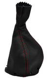 RED STITCH FITS MERCEDES W202 C CLASS MANUAL GEAR GAITER & GEAR KNOB COVER