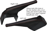 ORANGE STITCH HANDBRAKE & BOTTOM BASE LEATHER SKIN COVERS FITS VW T5 TRANSPORTER