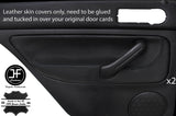 BLACK STITCH 2X REAR DOOR CARD TRIM COVERS FOR VW GOLF MK4 98-05 5 DOOR STYLE 2