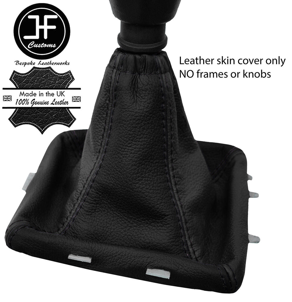 BLACK & BLACK TOP GRAIN LEATHER GEAR GAITER FITS VAUXHALL OPEL VECTRA C 02-2008