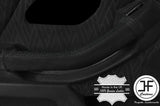 BLACK CROSS STITCH 2X FRONT DOOR HANDLE LEATHER COVERS KIT FITS BMW 5 E39 95-03