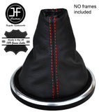 RED STITCH LEATHER GEAR STICK GAITER FITS FORD FIESTA MK6 FUSION 2002-2008