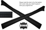 BLACK STITCH 2X A POST PILLAR LEATHER SKIN COVERS FITS BMW 6 SERIES E24 76-90
