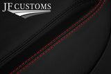 RED STITCH LEATHER 2X REAR DOOR TRIM COVERS FOR FIAT PUNTO GRANDE EVO 5DR 09-15