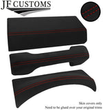 RED STITCH 3X DASH TRIM LUXE-SUEDE COVERS FITS LAND ROVER DEFENDER 2007-2016