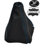 BLUE STITCHING MANUAL LEATHER GEAR GAITER FITS FORD MONDEO MK4 IV 2007-2014