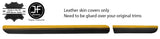 BLACK & YELLOW LEATHER DASH DASHBOARD TRIM COVERS FOR RENAULT CLIO MK2 01-05