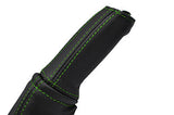 green stitch FITS VAUXHALL OPEL CORSA D 06-11 LEATHER HANDBRAKE HANDLE COVER