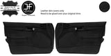 BLACK STITCH 2X FRONT FULL DOOR CARD LTHR COVER FOR BMW E34 88-91 PRE FACELIFT