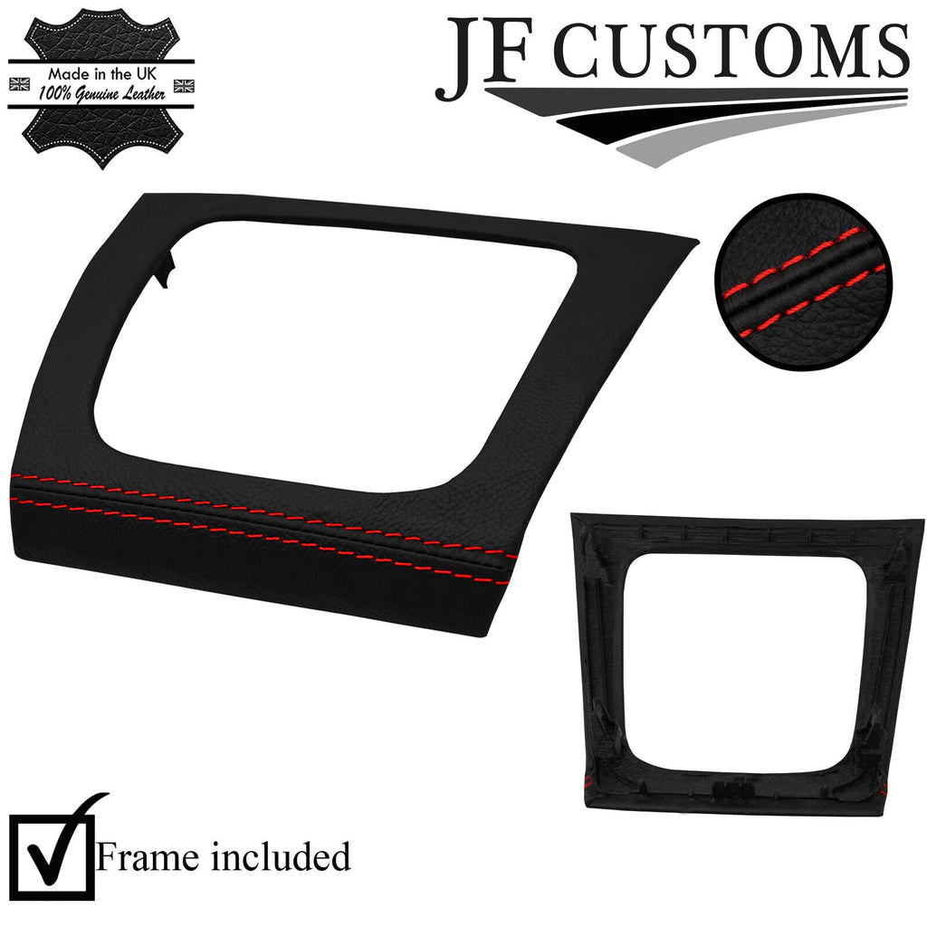 RED STITCH LEATHER AUTO GEAR SURROUND COVER + FRAME FITS LEXUS RX 04-08
