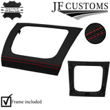 RED STITCH LEATHER AUTO GEAR SURROUND COVER + FRAME FITS LEXUS RX 04-08