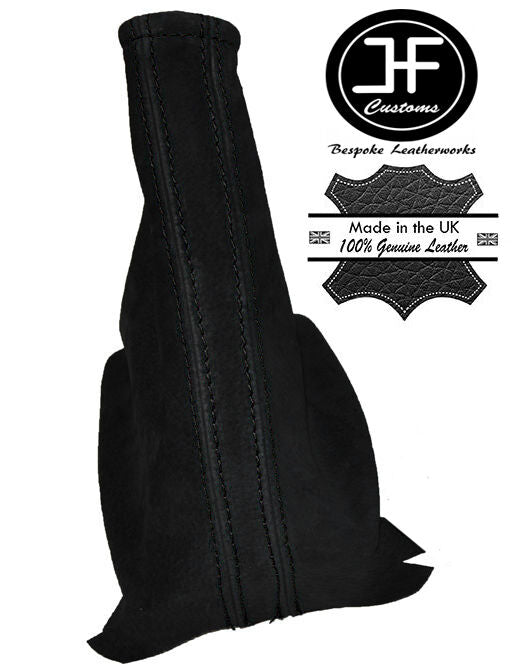BLACK STITCHING PU SUEDE HANDBRAKE GAITER FITS VAUXHALL CORSA C 00-06 CUSTOM NEW